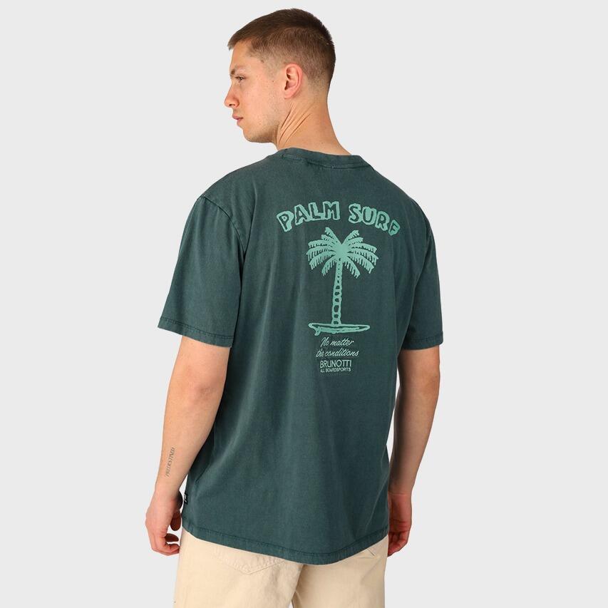 Heren O-hals Shirt Wandes Palm Surf Groen 2/7