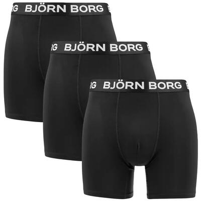 Multi-sport heren sports 3-pack microfiber boxers zwart
