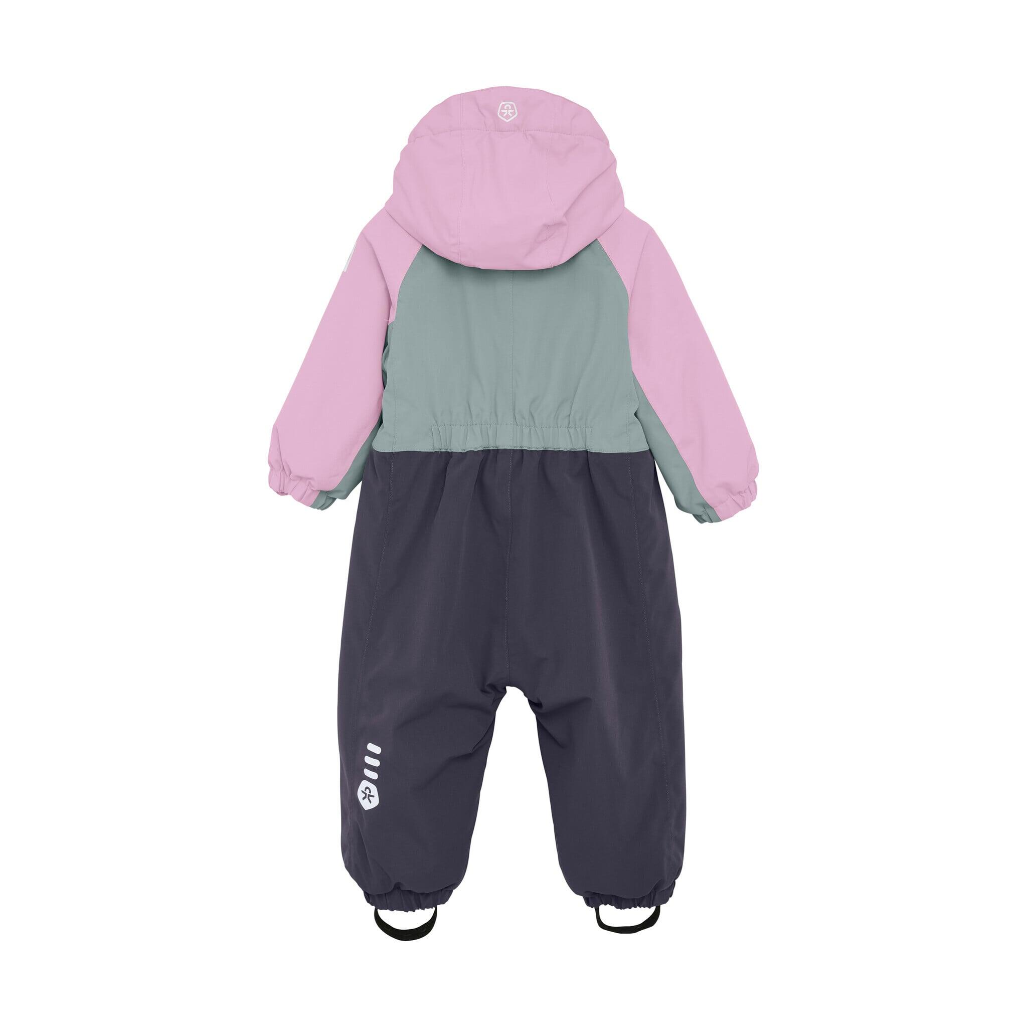 Kleinkinder Schneeoverall Colorblock Bonbon 2/5