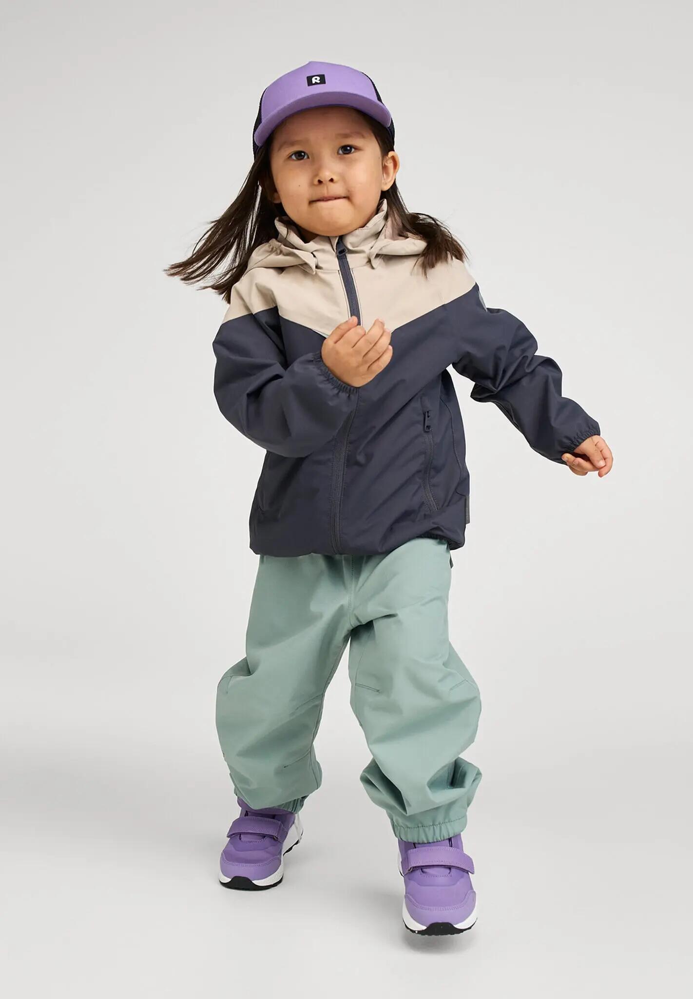 Giacca da pioggia per bambini Tec Tuuliaho Soft nera 3/5