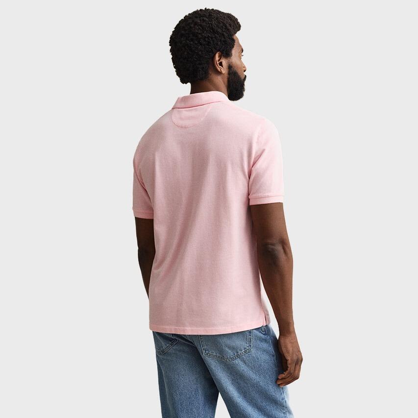 Heren Polo Shirt 2 Tone Roze 3/5