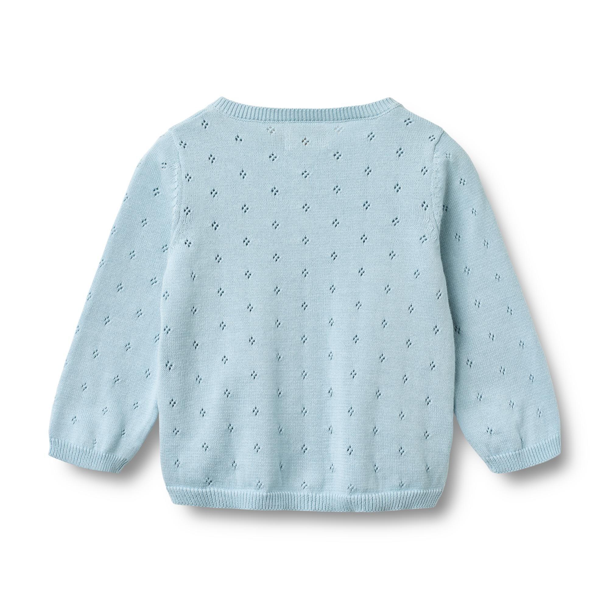 Baby Strickjacke Maia summer sky 2/4