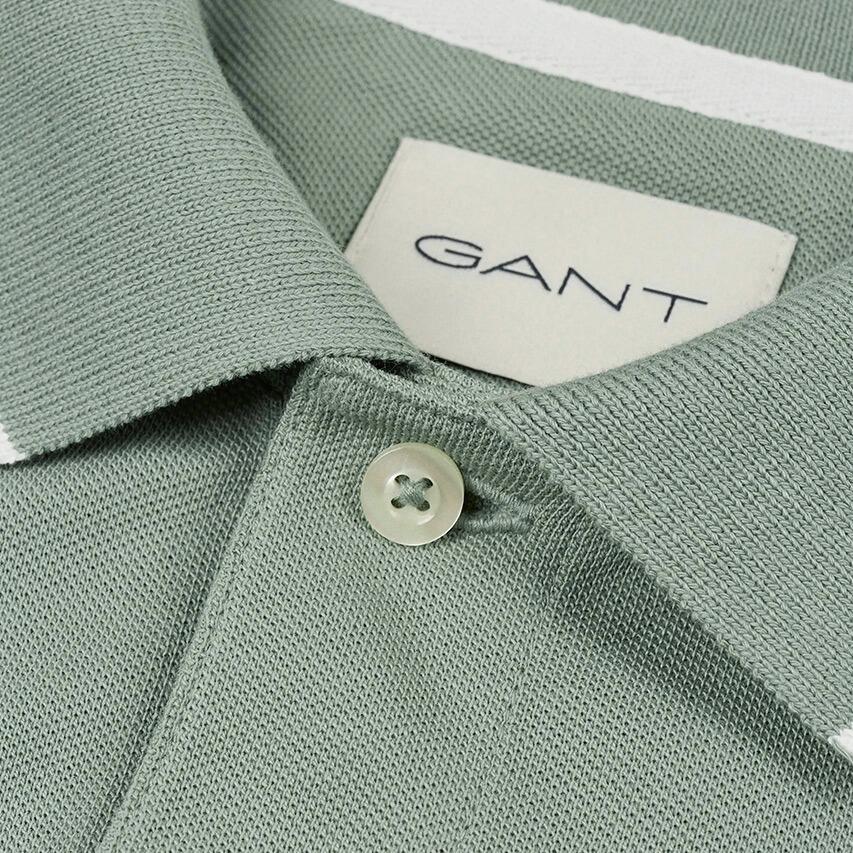 Heren Polo Shirt Pique Tipping Groen II 4/4