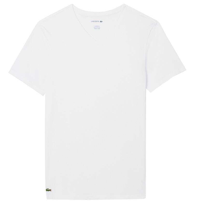 Heren 3-Pack V-hals Shirts Basic Wit 4/5