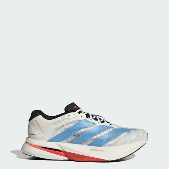 Zapatillas de running adidas adizero boston 13 Blanco/ Azul claro/ Oro metálico
