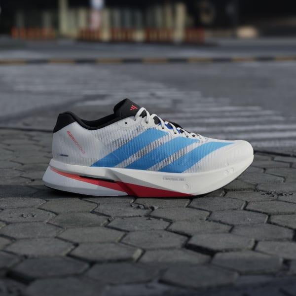 Buty biegowe adidas adizero boston 13 Biały/ Jasnoniebieski/ Złoty metaliczny 2/8