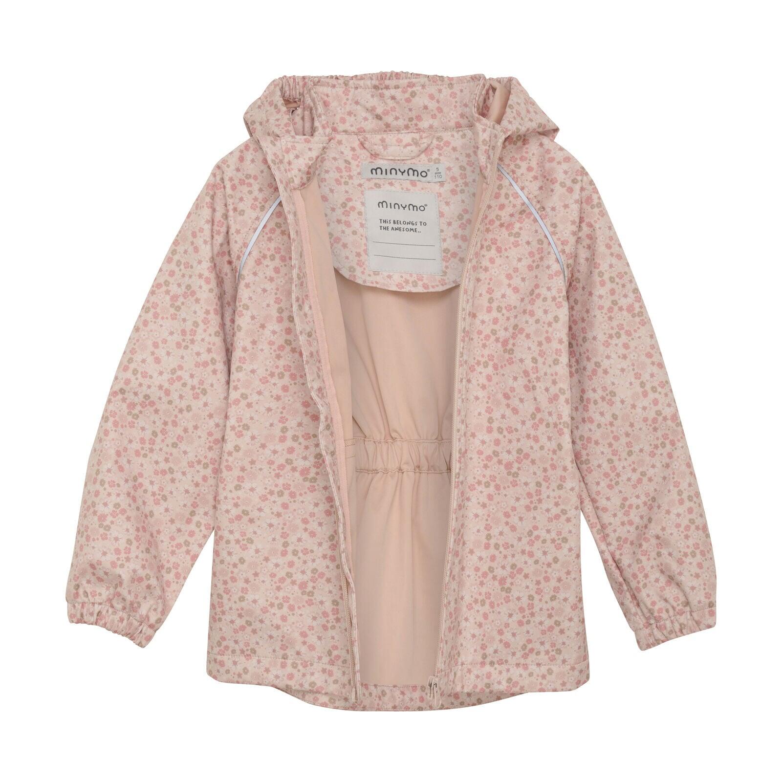 Giacca Softshell per bambina color pesca beige 3/5