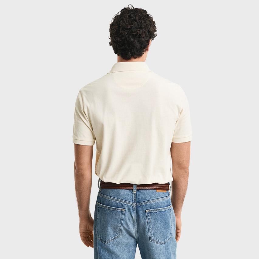 Heren Polo Shirt Sunfaded Wit 3/4