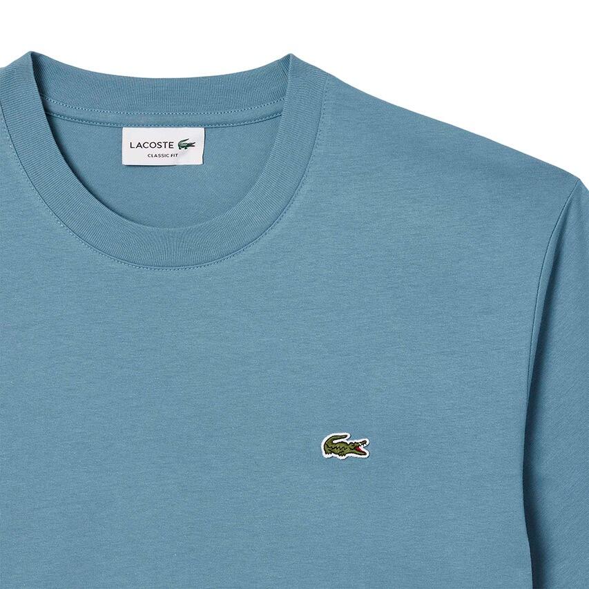 Heren O-hals Shirt Crocodile Logo Blauw IV 4/4