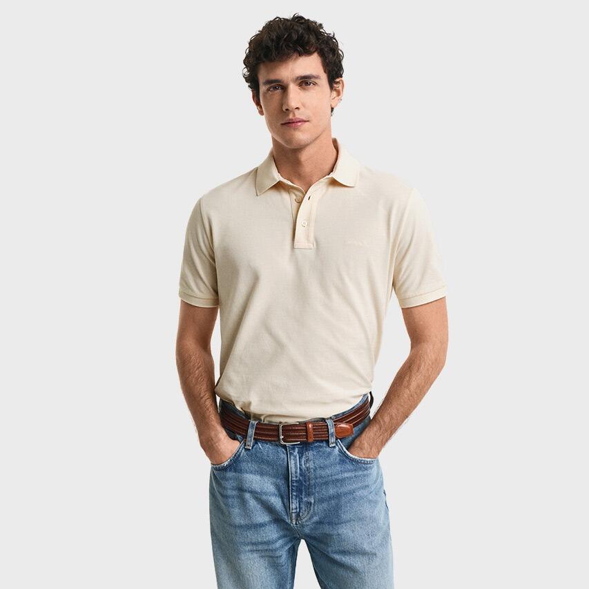 Heren Polo Shirt Sunfaded Wit 2/4