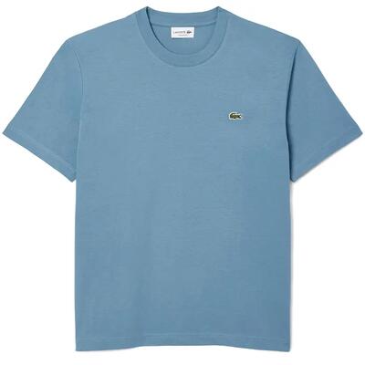 Heren o-hals shirt crocodile logo blauw iv