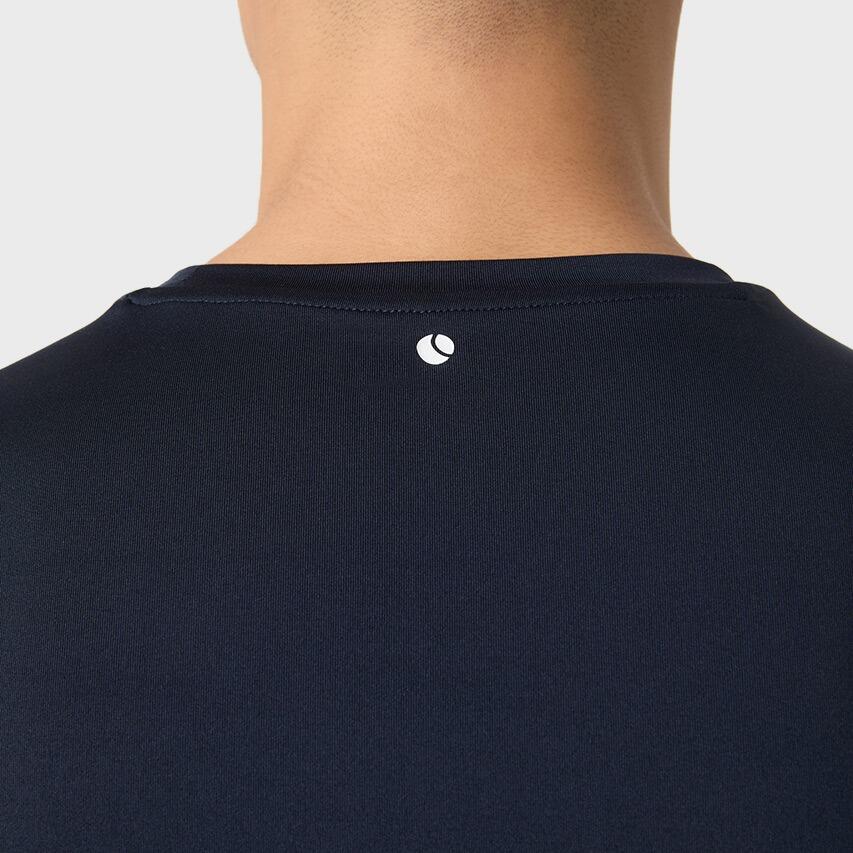 Multi-Sport Heren Performance O-hals Shirt Basic Logo Blauw 5/6