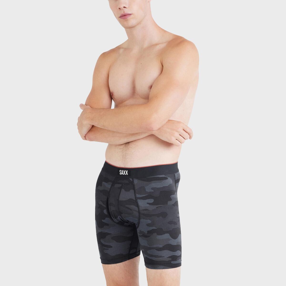 Multi-Sport Heren Multi Sport Mesh Microfiber Boxer Camo Zwart & Blauw 2/6