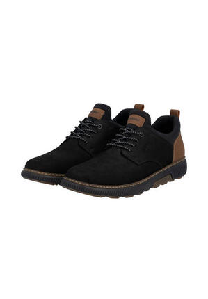 Rieker Herren Schnürschuhe Halbschuhe Leder Schuhe B3360-00 Black extra Weit