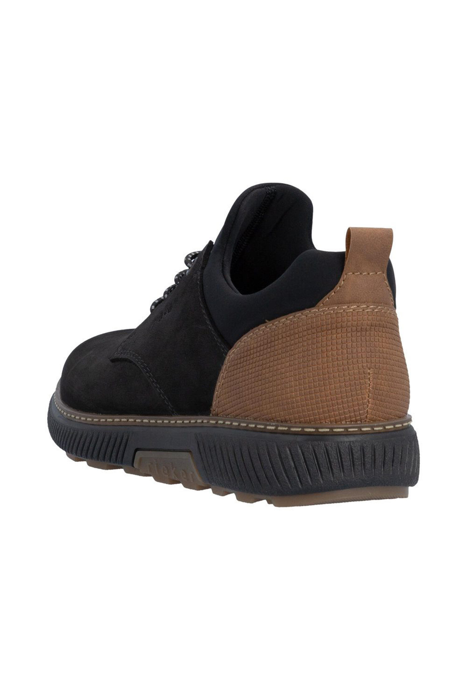 Rieker Herren Schnürschuhe Halbschuhe Leder Schuhe B3360-00 Black extra Weit 3/4