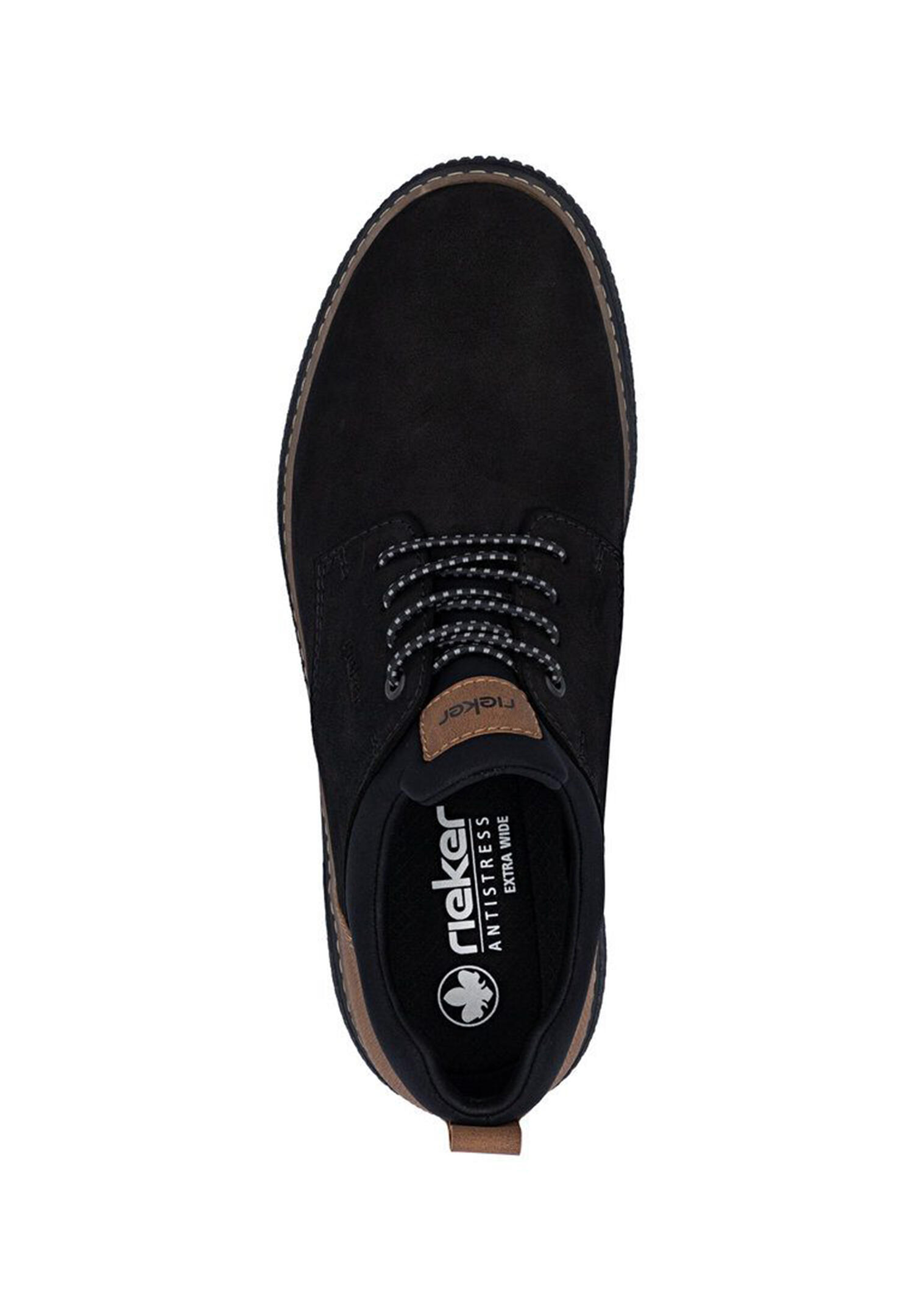 Rieker Herren Schnürschuhe Halbschuhe Leder Schuhe B3360-00 Black extra Weit 2/4