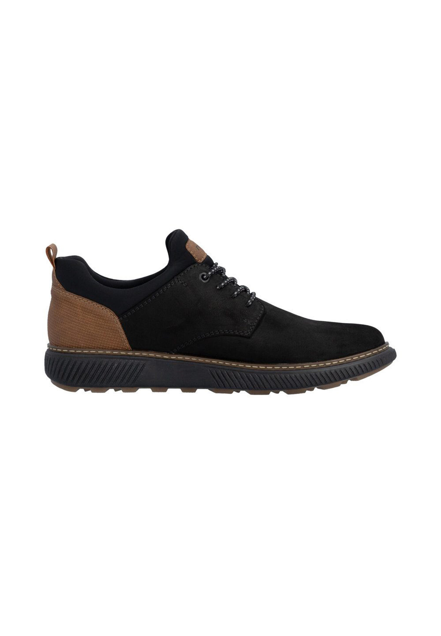 Rieker Herren Schnürschuhe Halbschuhe Leder Schuhe B3360-00 Black extra Weit 4/4