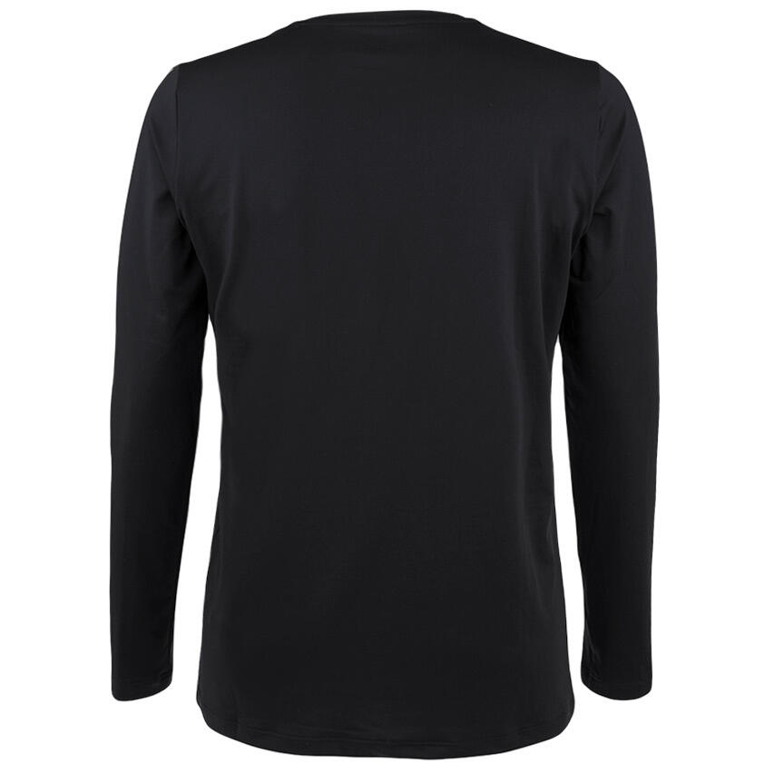 Multi-Sport Heren Performance O-hals Longsleeve Shirt Logo Zwart 6/6