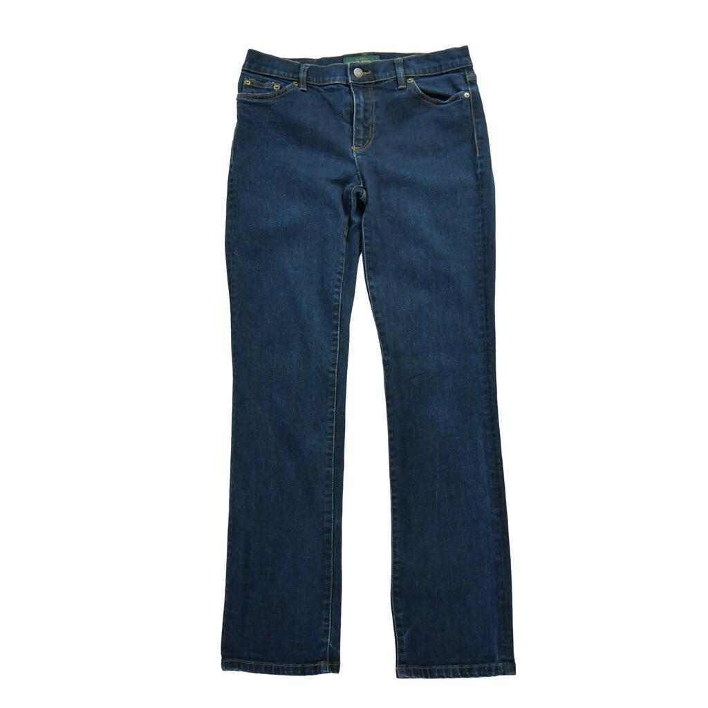 Second life - Women's Straight Cut Raw Blue Jeans - Excellent