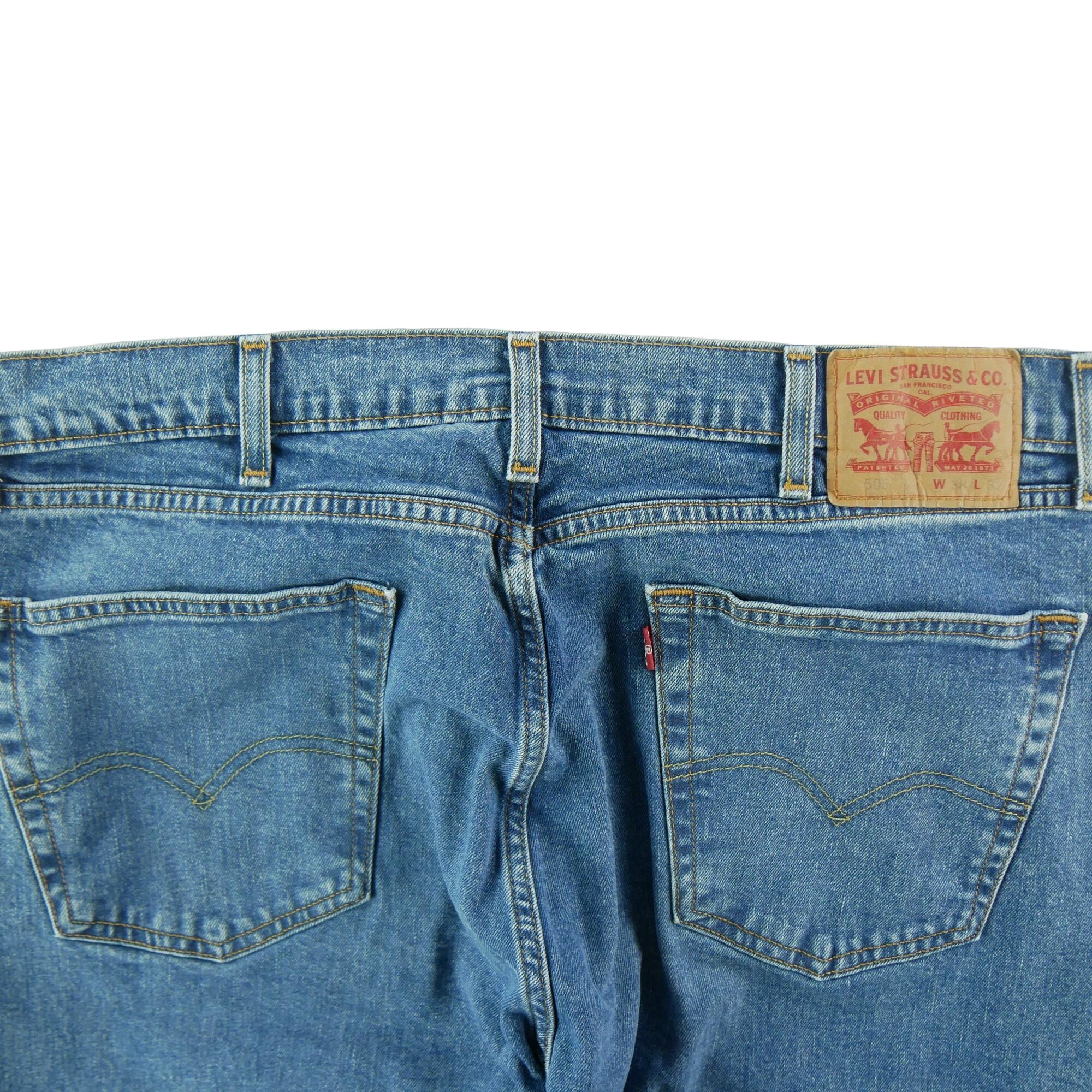 Calça jeans masculina Levi Strauss 505 regular W38/L32 4/7