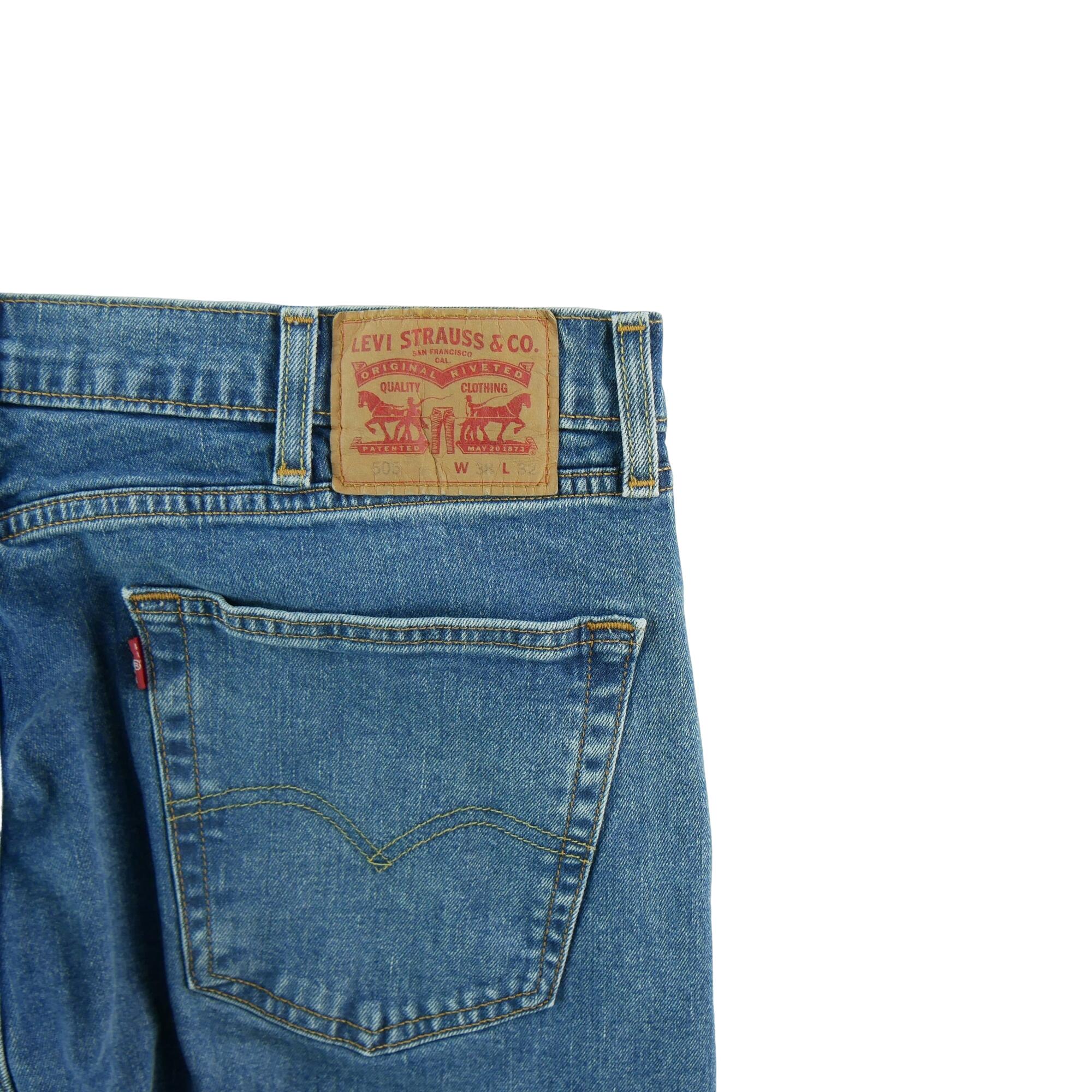 Calça jeans masculina Levi Strauss 505 regular W38/L32 6/7