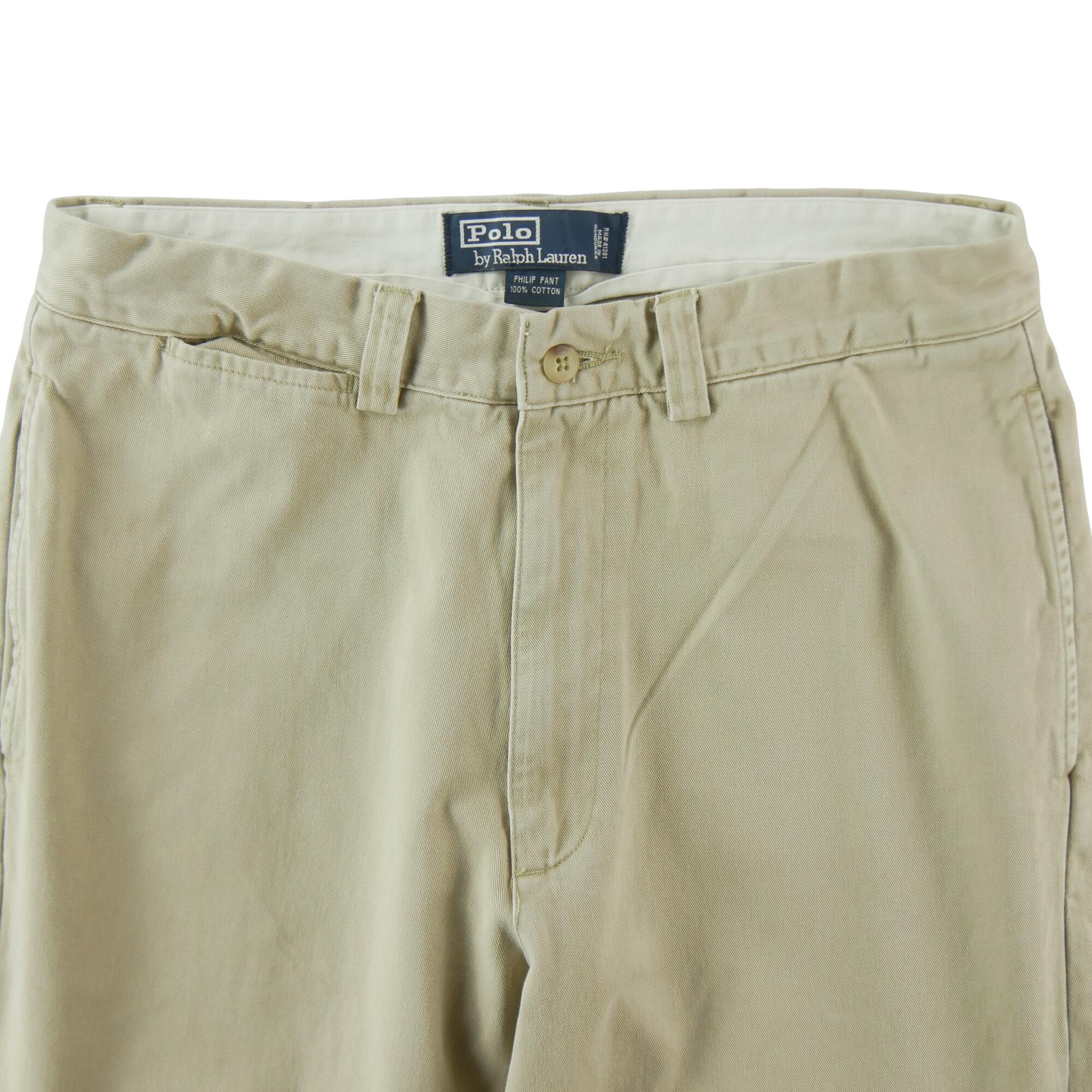 Segunda vida - Polo Ralph Lauren Calça Masculina Philip 31/30 Bege - Como novo 3/7