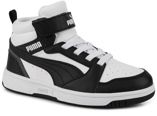 Dziecięce buty sneakersy sportowe wysokie PUMA REBOUND V6 Mid AC+ PS 393832-01