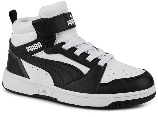 Dziecięce buty sneakersy sportowe wysokie PUMA REBOUND V6 Mid AC+ PS 393832-01