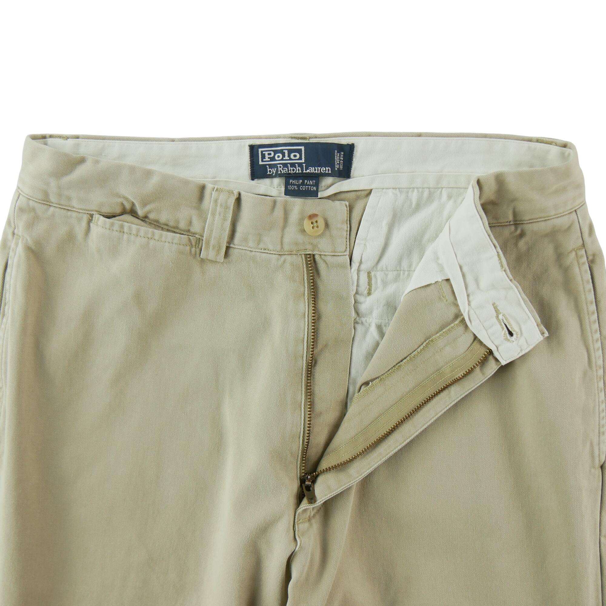 Segunda vida - Polo Ralph Lauren Calça Masculina Philip 31/30 Bege - Como novo 7/7