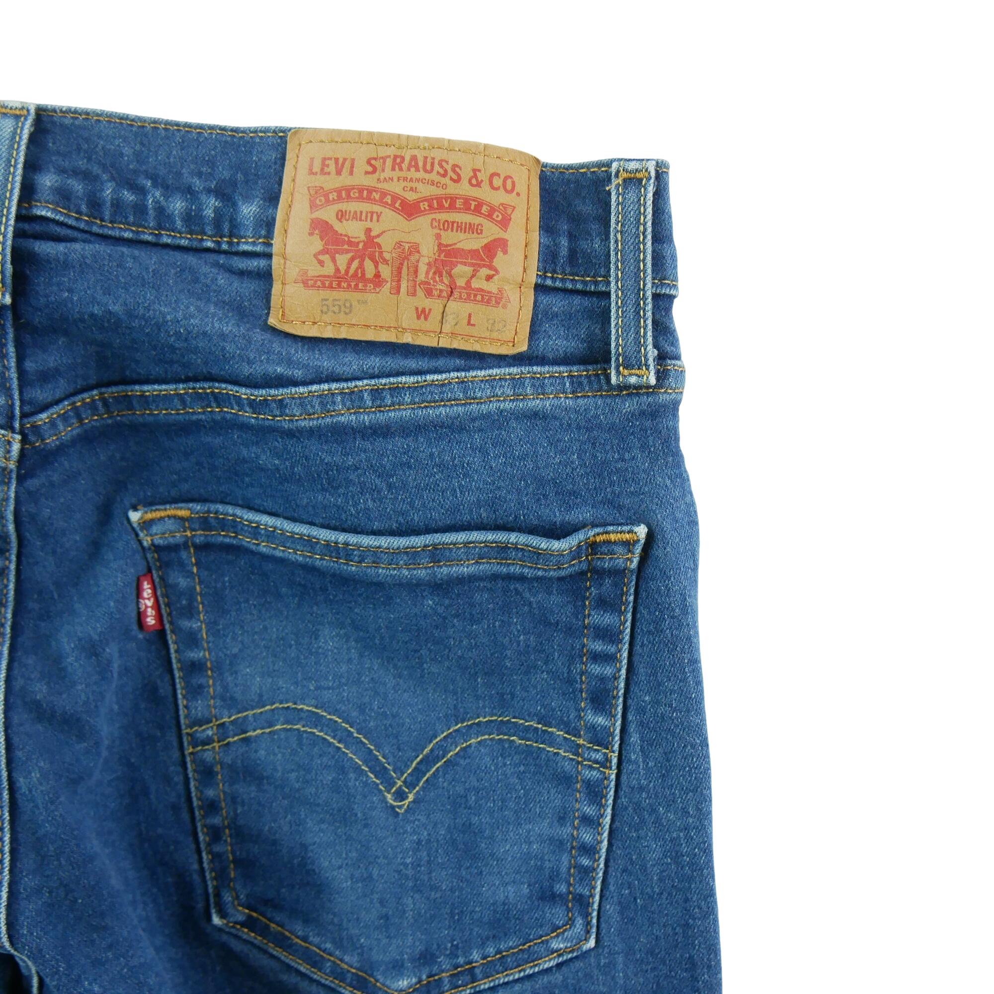 Calça jeans masculina Levi Strauss 559 relaxed fit W33/L32 7/7