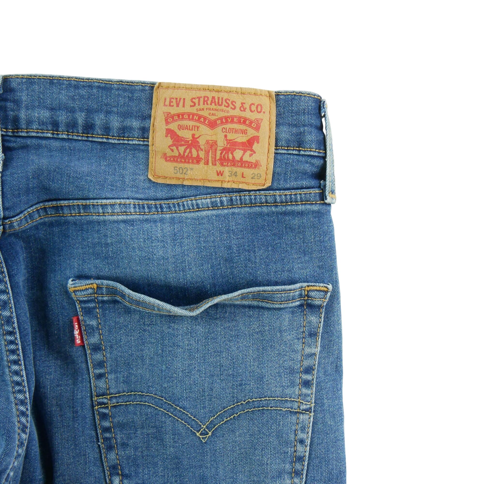 Segunda vida - Calça jeans masculina Levi Strauss 502 regular taper - Como novo 7/7