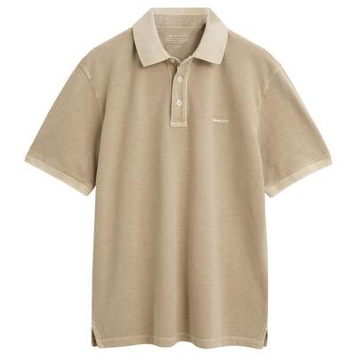 Heren polo shirt sunfaded beige