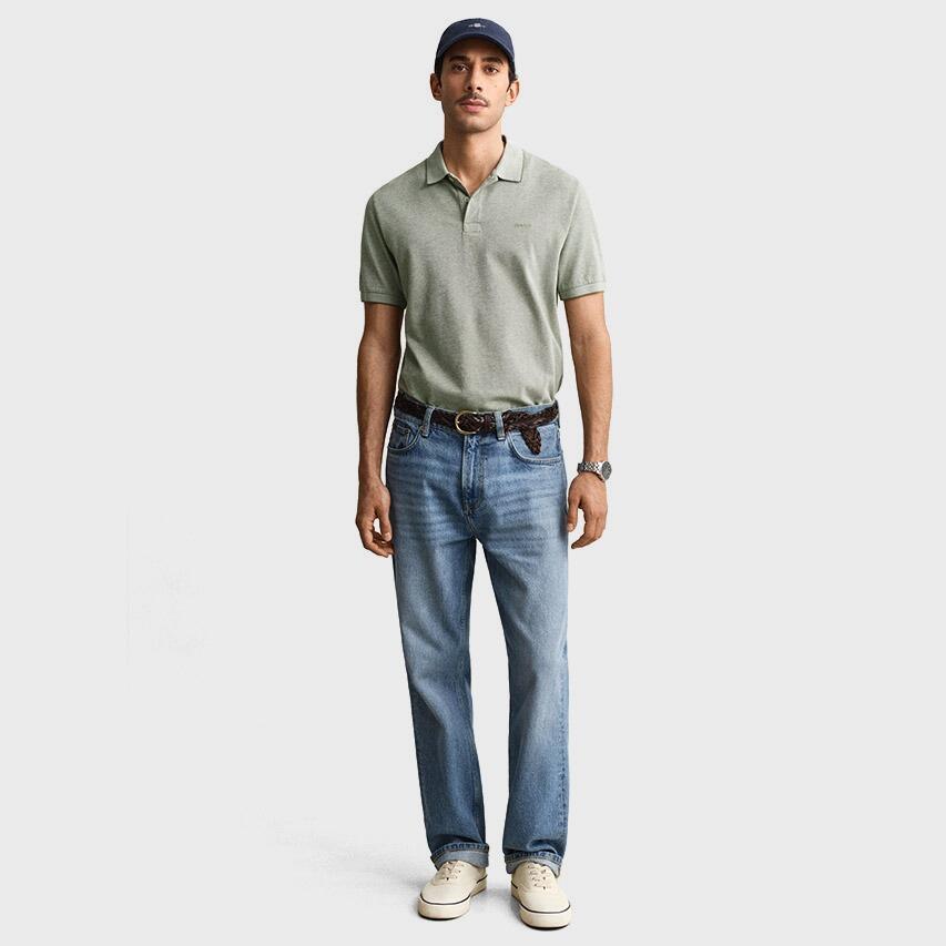 Heren Polo Shirt 2 Tone Groen 4/5