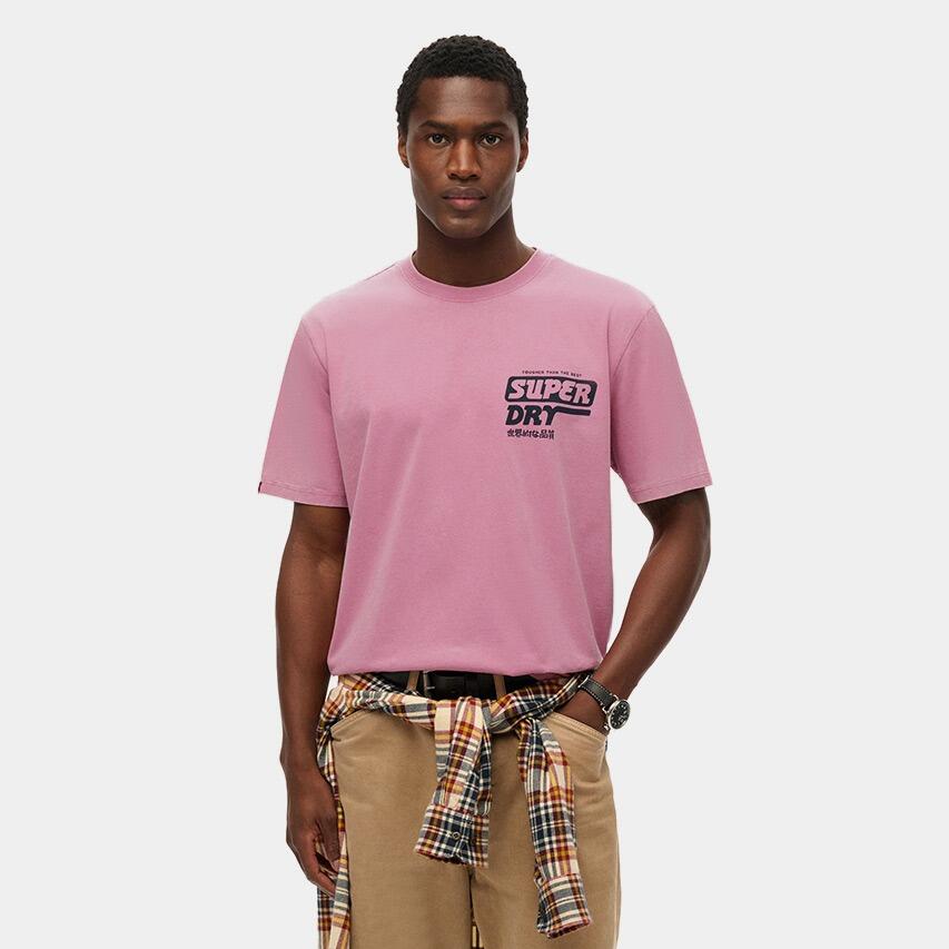 Heren O-hals Shirt Loose Trade Tools Roze 2/5