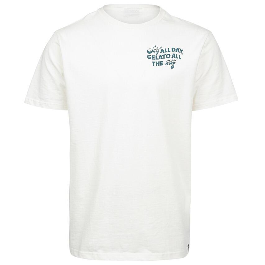 Ittalo Homme T-shirt Mode Coupe régulière Col rond Snow 2/7