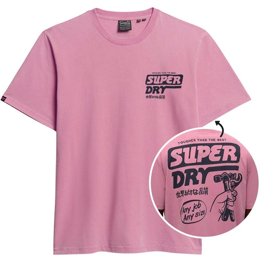 Heren O-hals Shirt Loose Trade Tools Roze 1/5