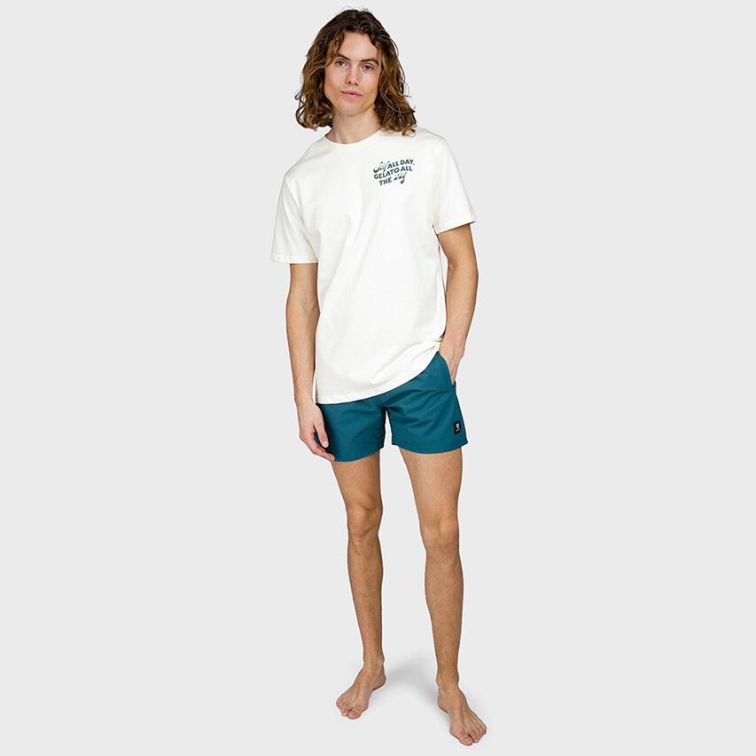 Ittalo Homme T-shirt Mode Coupe régulière Col rond Snow 4/7