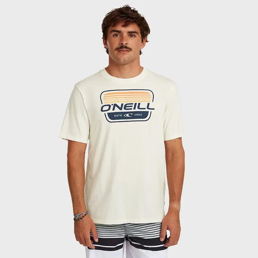Heren O-hals Shirt Graphic Wit 2/5