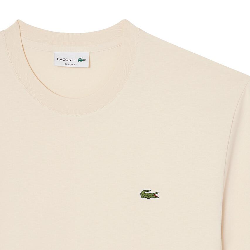 Heren O-hals Shirt Crocodile Logo Beige II 6/6