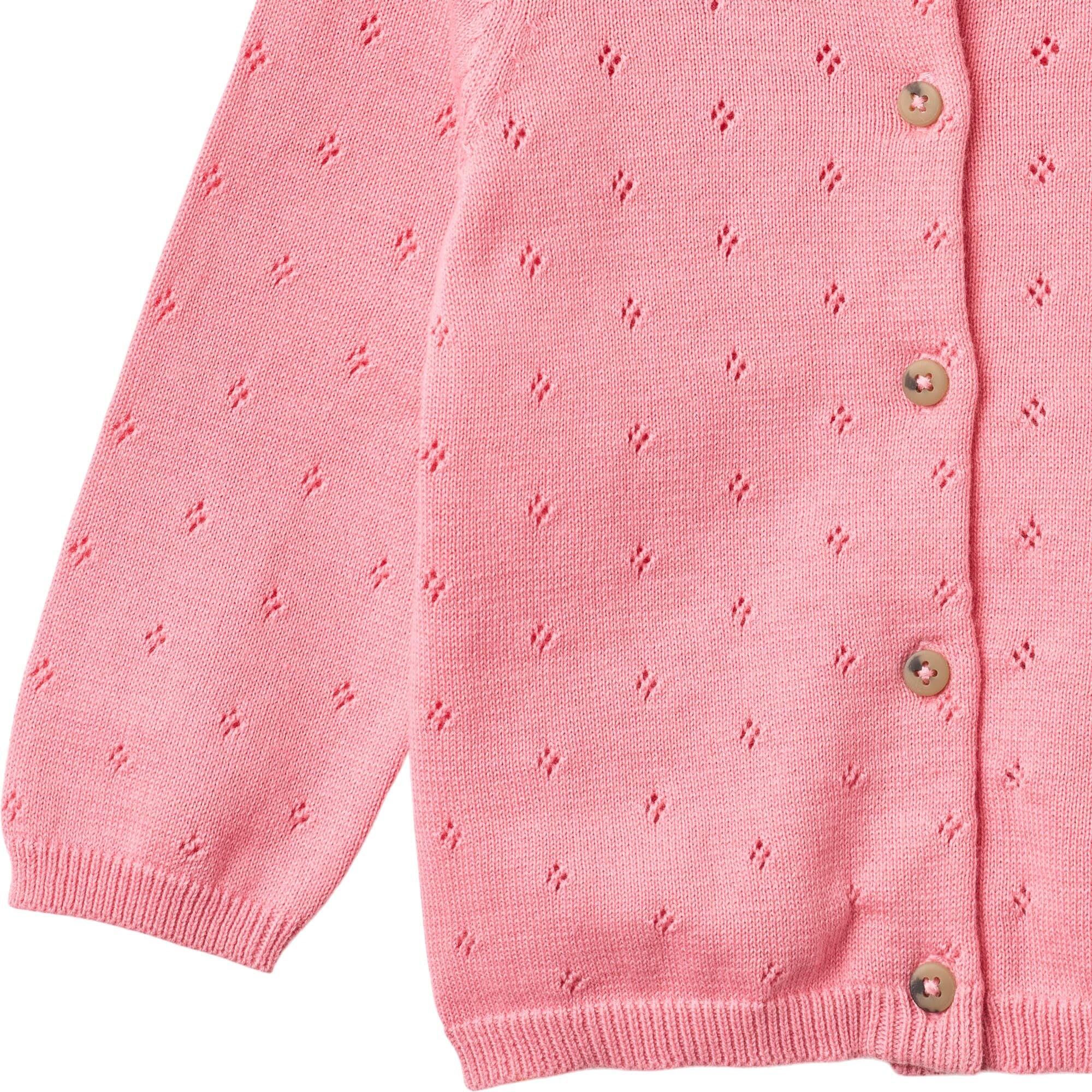 Baby Strickjacke Maia bubblegum 3/4