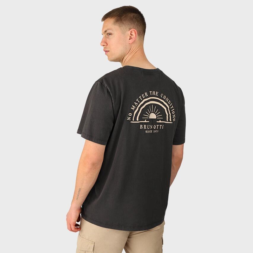 Heren O-hals Shirt Wandes Sunrise Zwart 2/7