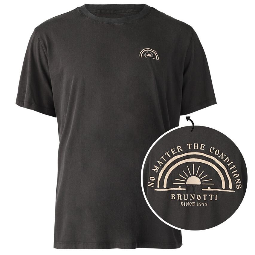 Heren O-hals Shirt Wandes Sunrise Zwart 1/7