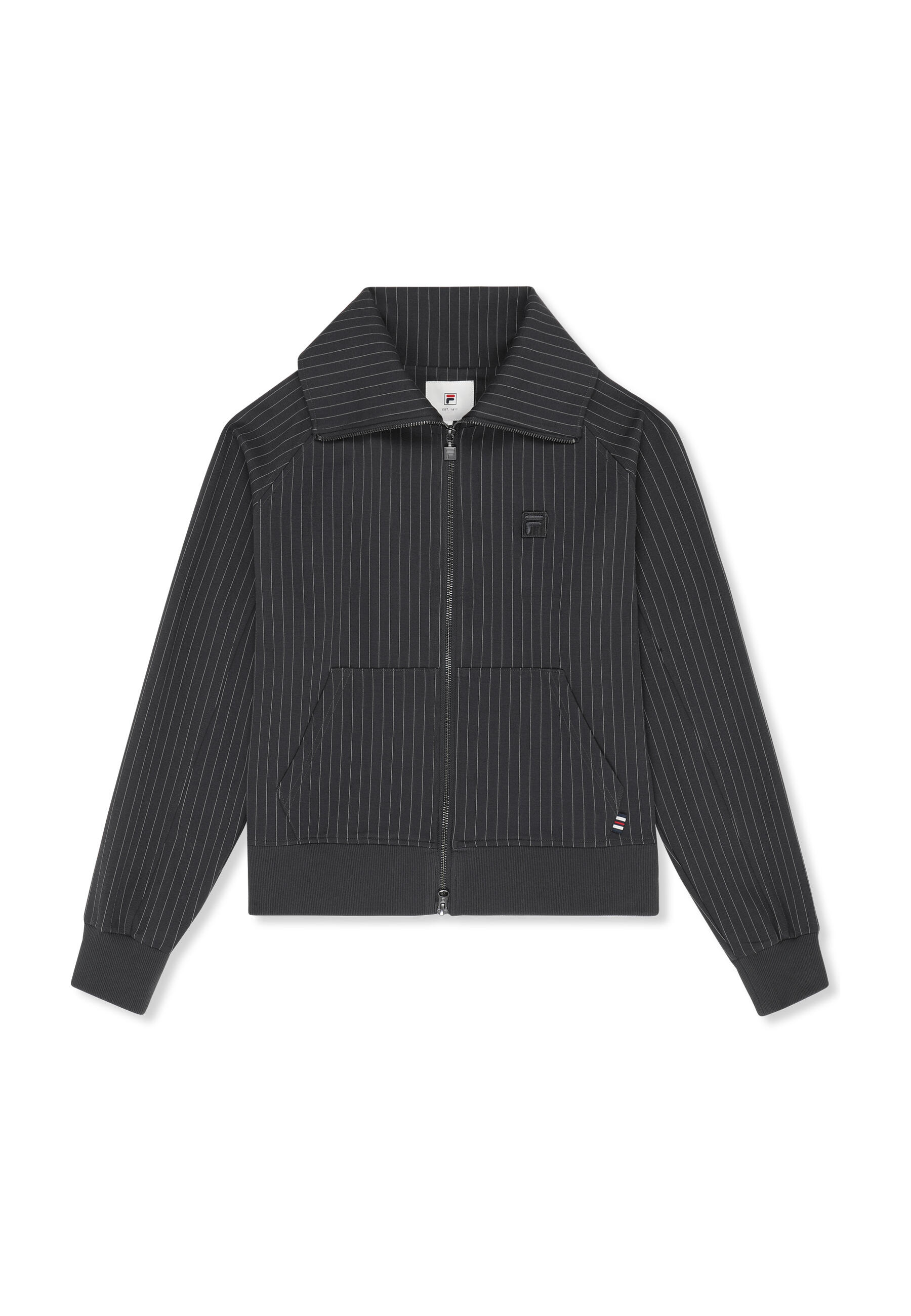 FILA Apparel BELLARIVA Relaxed-Jacke mit Nadelstreifen und hohem Kragen 5/7