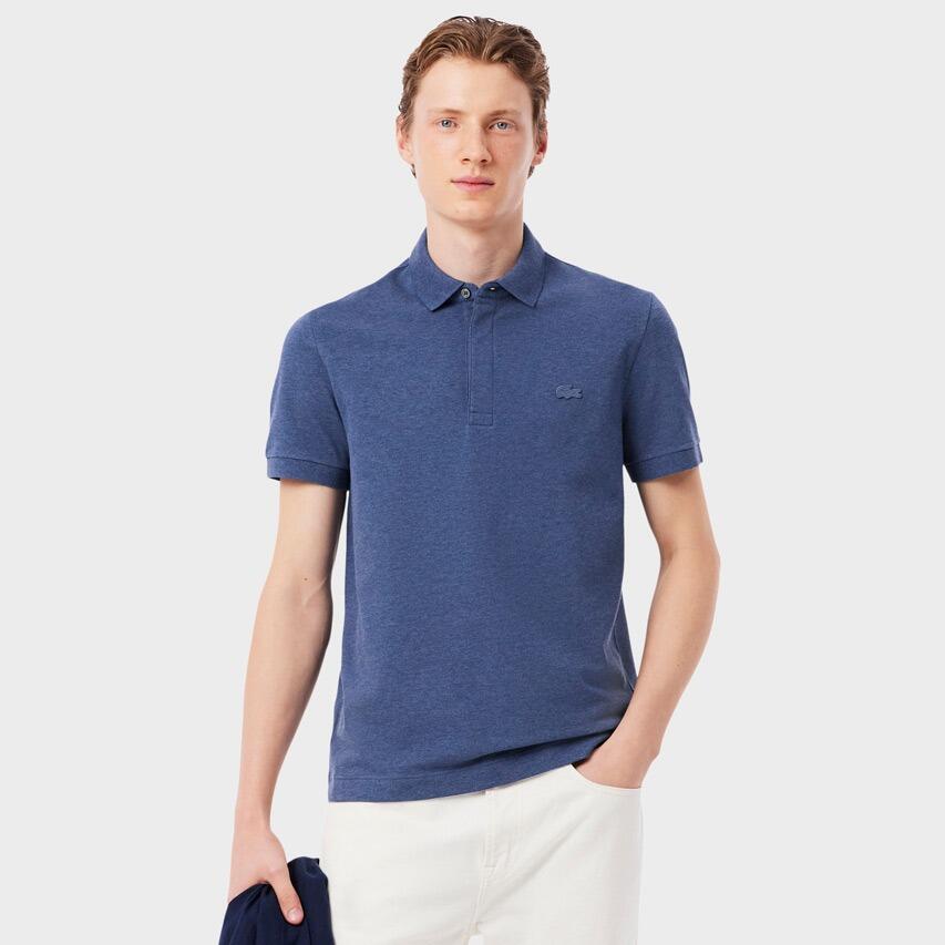 Heren Paris Edition Polo Shirt Katoenpique Blauw IV 2/6