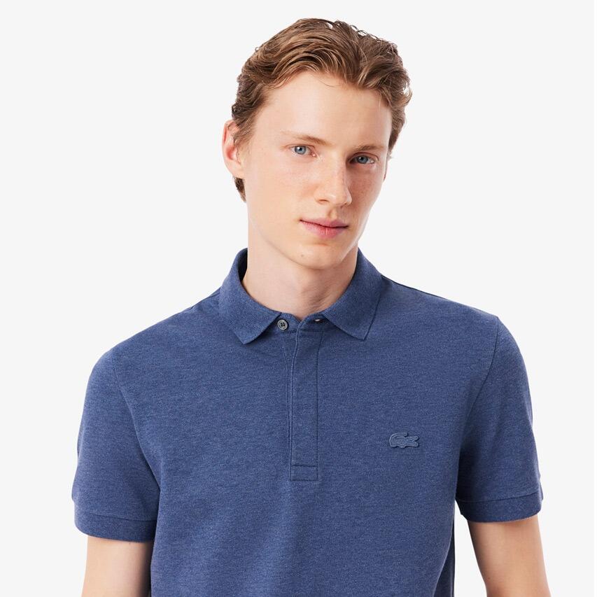 Heren Paris Edition Polo Shirt Katoenpique Blauw IV 4/6