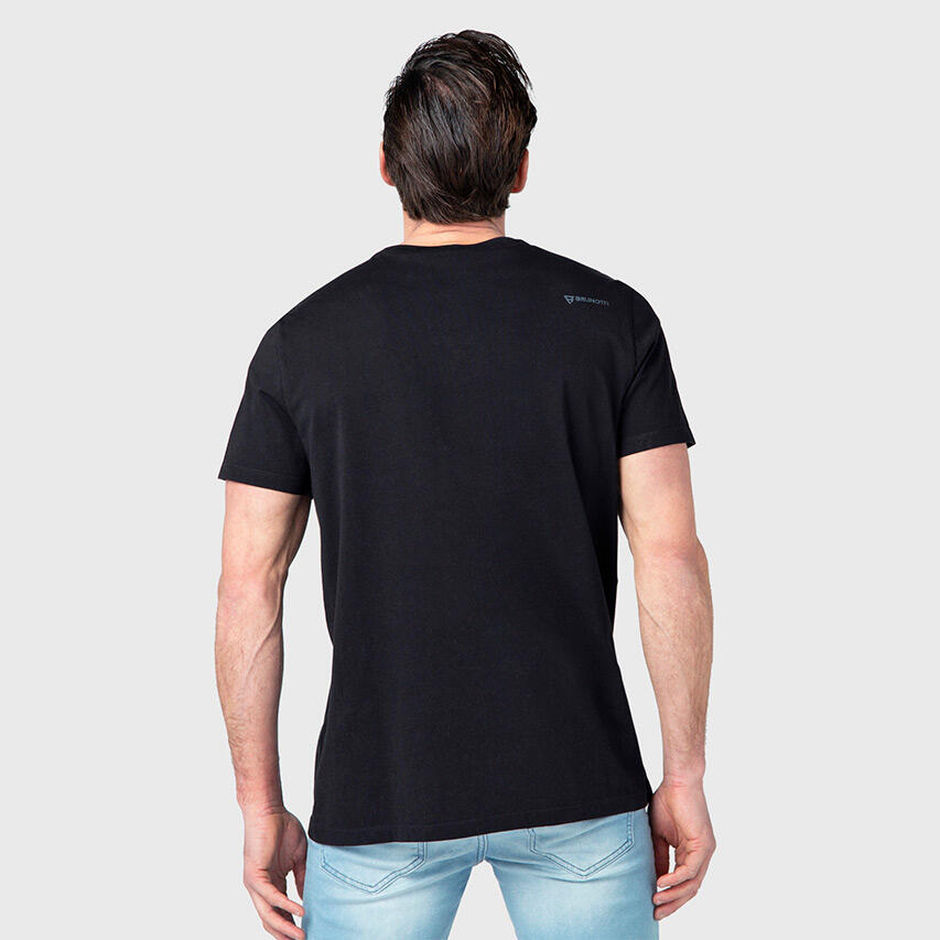 Heren O-hals Shirt Axle Zwart 3/6