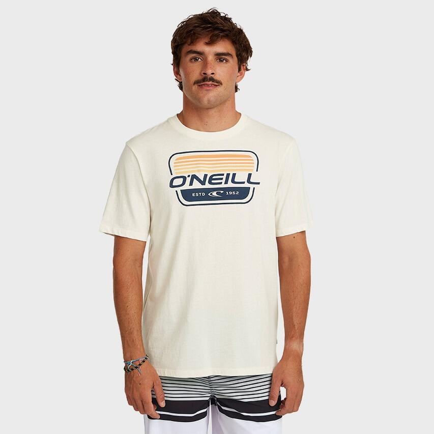 Heren O-hals Shirt Graphic Wit 2/5