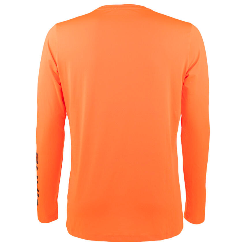 Multi-Sport Heren Performance O-hals Longsleeve Shirt Logo Neon Oranje 5/5