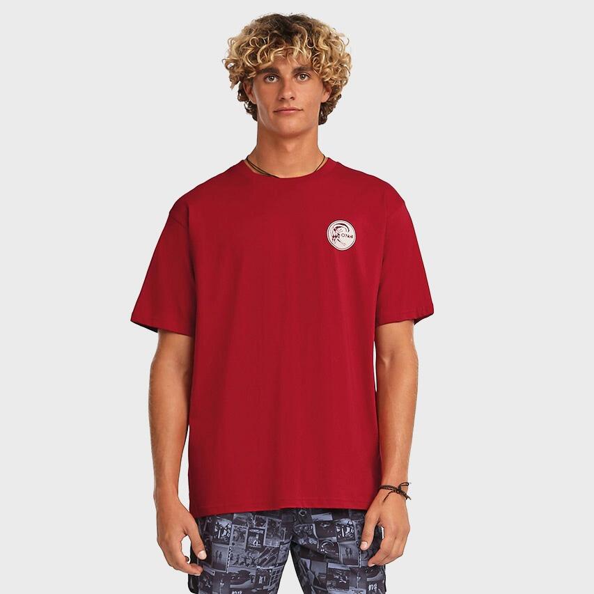 Heren O-hals Shirt Originals Surf Shop Rood 2/6