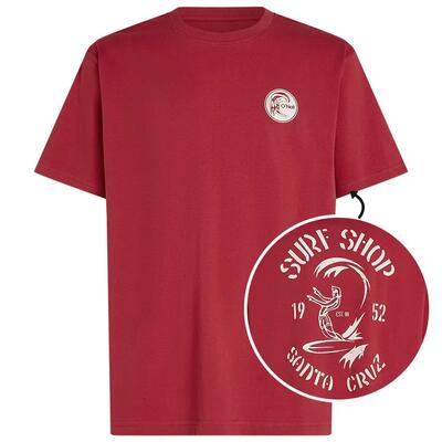 Heren o-hals shirt originals surf shop rood